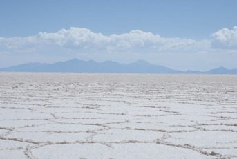El magnífico Salar de Uyuni con sus 10.582 km cuadrados (4.085 millas cuadradas) es el salar más grande del mundo. Está ubicado en el departamento de Potosí en el suroeste de Bolivia, cerca de la cresta de los Andes, a una altura de 3.650 metros sobre el nivel del mar. Uyuni es aproximadamente 25 veces más grande que el salar de Bonneville en los Estados Unidos de América. Se estima que el Salar de Uyuni contiene 10 mil millones de toneladas, de las cuales se extraen menos de 25,000 toneladas anualmente.