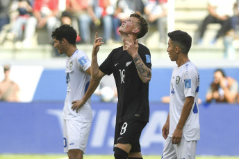 Santiago del Estero, Argentina.- In the photos taken on May 23, 2023, during the match between Uzbekistan and New Zealand for date 2 of group A of the Under 20 World Cup, at the Único Madre de Ciudades stadium. Uzbekistan and New Zealand drew 2-2. On the following day Uzbekistan will face Guatemala at home and New Zealand will play the away game against Argentina.