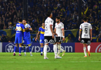 Buenos Aires, Argentina.- In the photos taken on June 6, 2023, during the match between Boca Juniors and Colo-Colo for matchday 5 of Group F played at the Bombonera stadium. Boca, qualified for the round of 16 of the 2023 Copa Libertadores by defeating Colo Colo 1-0, with a goal from Marcelo Weigandt (55).