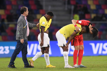 Santiago del Estero, Argentina.- In the photos taken on June 1, 2023, during the match between South Korea and Ecuador for the round of 16 of the U-20 World Cup at the Único Madre de Ciudades Stadium, in Santiago del estuary. South Korea defeated Ecuador 3-2 with goals from Lee Young-jun and Bae Jun-ho, in the first half, and from Choi Seok-hyun, early in the second half. The South Korean team will face Nigeria in the quarterfinals.