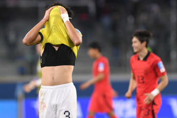 Santiago del Estero, Argentina.- In the photos taken on June 1, 2023, during the match between South Korea and Ecuador for the round of 16 of the U-20 World Cup at the Único Madre de Ciudades Stadium, in Santiago del estuary. South Korea defeated Ecuador 3-2 with goals from Lee Young-jun and Bae Jun-ho, in the first half, and from Choi Seok-hyun, early in the second half. The South Korean team will face Nigeria in the quarterfinals.