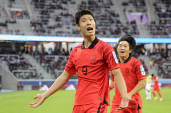 Santiago del Estero, Argentina.- In the photos taken on June 1, 2023, during the match between South Korea and Ecuador for the round of 16 of the U-20 World Cup at the Único Madre de Ciudades Stadium, in Santiago del estuary. South Korea defeated Ecuador 3-2 with goals from Lee Young-jun and Bae Jun-ho, in the first half, and from Choi Seok-hyun, early in the second half. The South Korean team will face Nigeria in the quarterfinals.