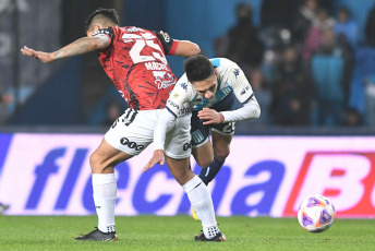 Buenos Aires, Argentina.- In the photos taken on July 24, 2023, during the match between Racing and Central Córdoba for matchday 26 of the Argentine Professional League at the President Perón Stadium (Cilindro de Avellaneda). Racing beat Central Córdoba 3-1 at home. For Racing, the goals were scored by Juan Nardoni (at 40 minutes), Agustín Ojeda (at 46 minutes) and Nicolás Oroz (at 57 minutes). For Central Córdoba the goal was scored by Enzo Kalinski (at 66 minutes).