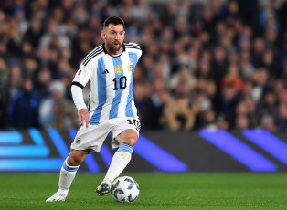 Buenos Aires, Argentina - In the photo taken on September 7, 2023, Lionel Messi. Argentina, the world champion led by its captain Lionel Messi, begins tonight its path to defend its title at the 2026 World Cup in the United States, Mexico and Canada, when it hosts Ecuador at the Monumental stadium.