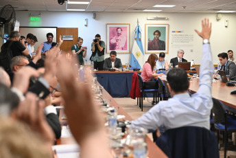 Buenos Aires, Argentina.- In the photos taken on November 28, 2023, during the Impeachment Commission to issue an opinion in the Court case. The Frente de Todos bloc of the Chamber of Deputies obtained majority opinions in the impeachment commission to advance the process of the four judges of the Supreme Court of Justice, whom they accuse "of poor performance of their duties" in the cases for the repeal of the law of the Judicial Council, the co-participation rulings and the 2x1 law in favor of repressors, and the management of the social work of the Judiciary.