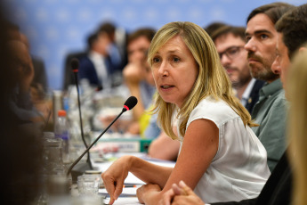 Buenos Aires.- In the photo taken on January 9, 2024, MP Miryam Bregman. The plenary of committees of the Chamber of Deputies will debate the omnibus bill "Bases and Starting Points of the Freedom of Argentines" began at 14.30 and will be attended by officials of the Executive.