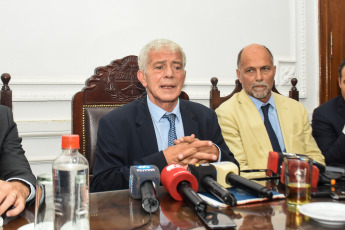 Buenos Aires, Argentina - In the photo taken on February 23, 2024, the Minister of Justice, Mariano Cúneo Libarona, assured that he will continue with the adjustment policy after the closure of Inadi and anticipated that he has two agencies much larger than the anti-corruption office in his sights, although he avoided specifying which ones because they are under investigation.