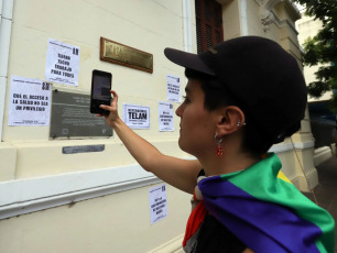 Buenos Aires, Argentina.- En la foto tomada el 8 de marzo de 2024, en conmemoración por el Día Internacional de la Mujer se realizaron una serie de marchas, actos y movilizaciones en distintas ciudades del país. La concentración principal fue en la plaza del Congreso.