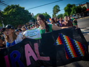 Buenos Aires, Argentina.- En la foto tomada el 8 de marzo de 2024, en conmemoración por el Día Internacional de la Mujer se realizaron una serie de marchas, actos y movilizaciones en distintas ciudades del país. La concentración principal fue en la plaza del Congreso.