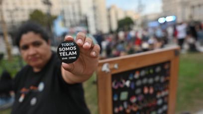 Buenos Aires, Argentina - Workers of Argentina's national news agency, Télam, held a festival on Saturday 20 April 2024 to coincide with the 79th birthday of the agency, threatened with closure by the government of Javier Milei, in Plaza Congreso from 2.30pm, bringing together a dozen artistic proposals. The festival was organised by Télam workers, the Sipreba union and the Fatpren Press Federation.