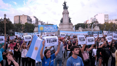Buenos Aires, Argentina - Workers of Argentina's national news agency, Télam, held a festival on Saturday 20 April 2024 to coincide with the 79th birthday of the agency, threatened with closure by the government of Javier Milei, in Plaza Congreso from 2.30pm, bringing together a dozen artistic proposals. The festival was organised by Télam workers, the Sipreba union and the Fatpren Press Federation.