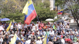 Manifestación opositora contra Nicolás Maduro en Caracas durante las protestas de 2019