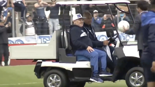 Presentación de Diego Maradona como director técnico de Gimnasia y Esgrima La Plata en 2019